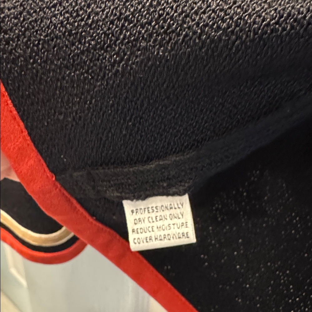 St. John Black Blazer with Red and Gold Trim - Picture 4 of 6
